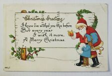 Christmas Greeting - Postcard Posted 12/23/1915 ~ George Washington Stamp picture