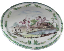 Antique 18thC Capodimonte Porcelain Soft Paste Soap Bubble Scene Cake Plate picture
