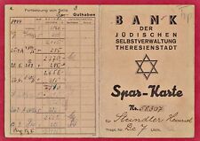 WW2 HOLOCAUST Savings Book Of the Jewish Bank in Theresienstadt Ghetto MEGA RARE picture