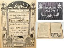Jewish Judaica Trauer Album Yahrzeit Deceased BERHANRD BAUM Vienna Austria 1925 picture