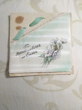 Antique To Mother And Father At Easter Handmade Greetings Card 1935 picture