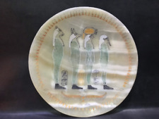 Egyptian Alabaster plate with the four sons of Horus ( canopic Jars )  picture