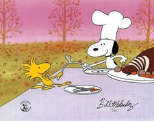 PEANUTS - FOUR Thanksgiving Animation Art Pieces Melendez Snoopy Charlie Brown picture