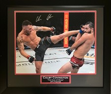 Colby Covington autographed signed 16x20 framed photo UFC JSA COA Jorge Masvidal picture