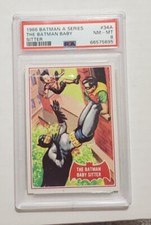 1966 Topps Batman A Series Red Bat #34A The Batman Baby Sitter PSA 8 Vintage picture