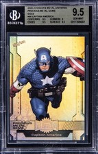 2024 SkyBox Marvel Metal Captain America Precious Metal Gems PMG Gold 1/1 picture