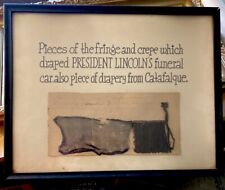 Rare Abraham Lincoln Catafalque Funeral Fabric Capitol Death picture