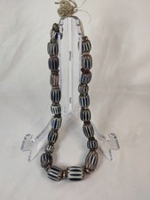 Vintage Venetian 7 Layer Chevron African Trade Bead Necklace picture
