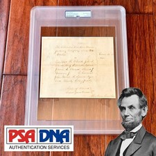 ABRAHAM LINCOLN Autograph Handwritten Lawyer Note Signature Signed PSA President picture
