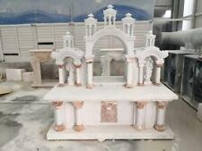 INCREDIBLE CARVED GOTHIC MARBLE RELIGIOUS CHURCH ALTAR WITH JESUS AND MARY - CA4 picture