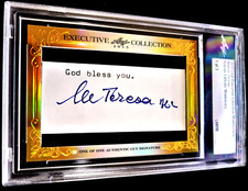 2015 1/1 LEAF SAINT MOTHER TERESA MASTERPIECE LEAF COLLECTION SIGNED AUTO S27 picture