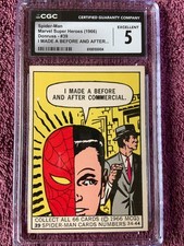1966 Donruss Marvel Super heroes card #39 Spider-Man I made a before picture