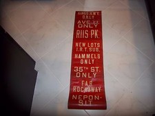 NYC BUS IRT SUBWAY NY ROLL SIGN RIIS PARK NEPONSIT ROCKAWAY BROOKLYN NEW LOTS AV picture