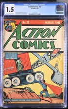 1940 D.C. Comics Action Comics 22 CGC 1.5. Early Superman Cover picture