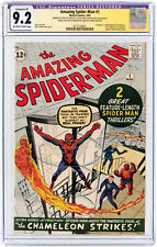 Amazing Spider-Man #1 CGC 9.2 Restored SS 1963 Stan Lee Signature Comic Book  picture