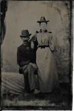 Tintype Possibly Jesse James' Mother and Stepfather, Missing Arm, Face-Matched picture