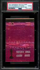 13TH ACADEMY AWARDS / 1941 Movie Matchbook Cover, Rosalind Russell, PSA 2 picture