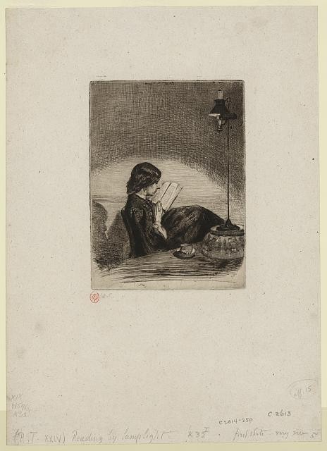 Photo:Deborah Delano Haden Reading by Lamplight 1859 Whistler Half-Sister Photo:Deborah Delano Haden Reading by Lamplight 1859 Whistler Half-Sister