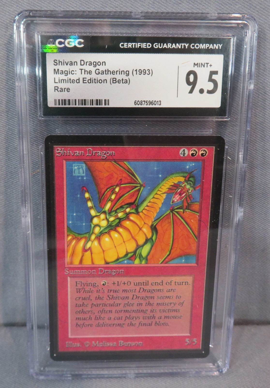 SHIVAN DRAGON CGC 9.5 MTG Beta Limited Edition 1993 Rare Magic: The Gathering SHIVAN DRAGON CGC 9.5 MTG Beta Limited Edition 1993 Rare Magic: The Gathering