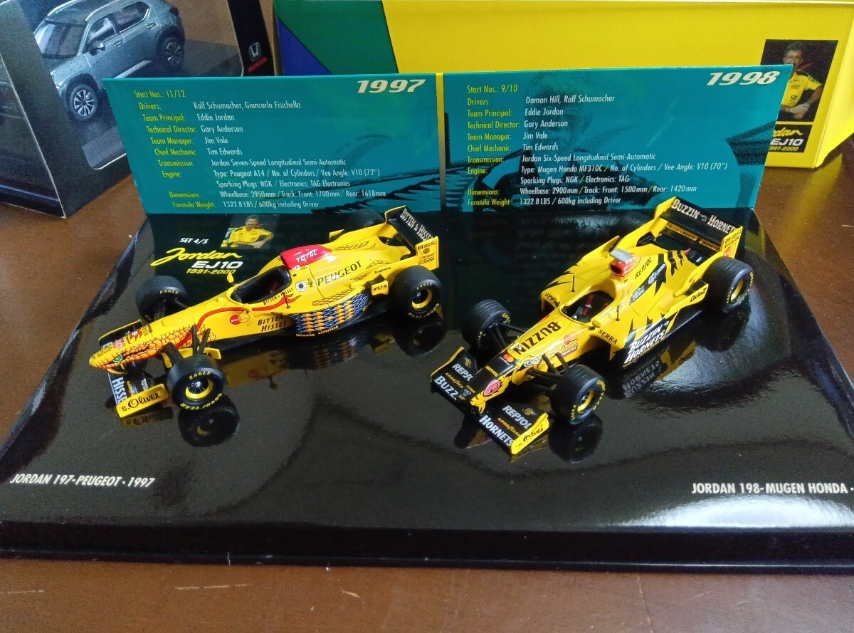 1/43 F1 Minichamps Jordan Peugeot Honda Set Of 2 197 1/43 F1 Minichamps Jordan Peugeot Honda Set Of 2 197