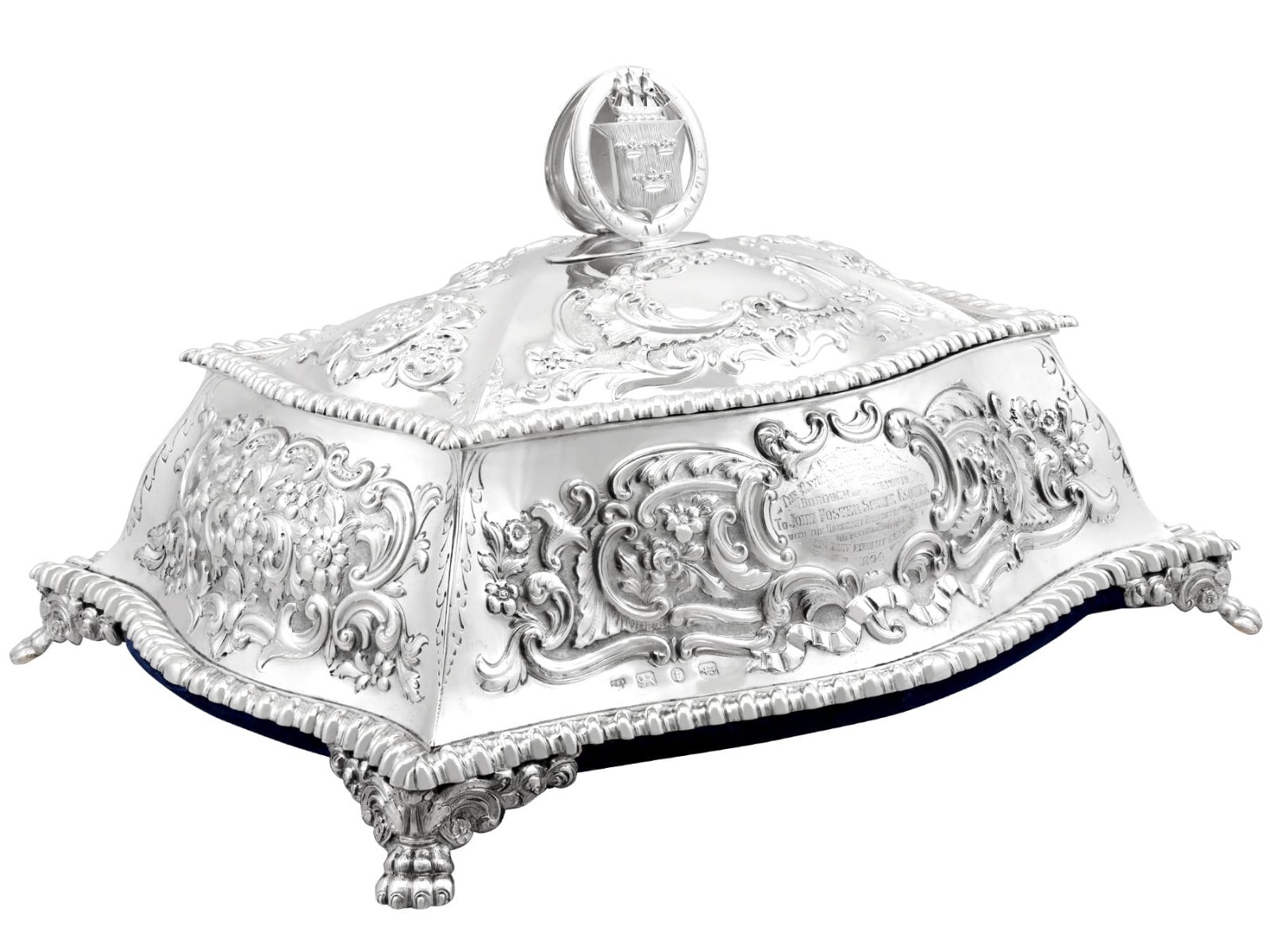 Antique Victorian Sterling Silver Jewellery Casket (1893) Antique Victorian Sterling Silver Jewellery Casket (1893)