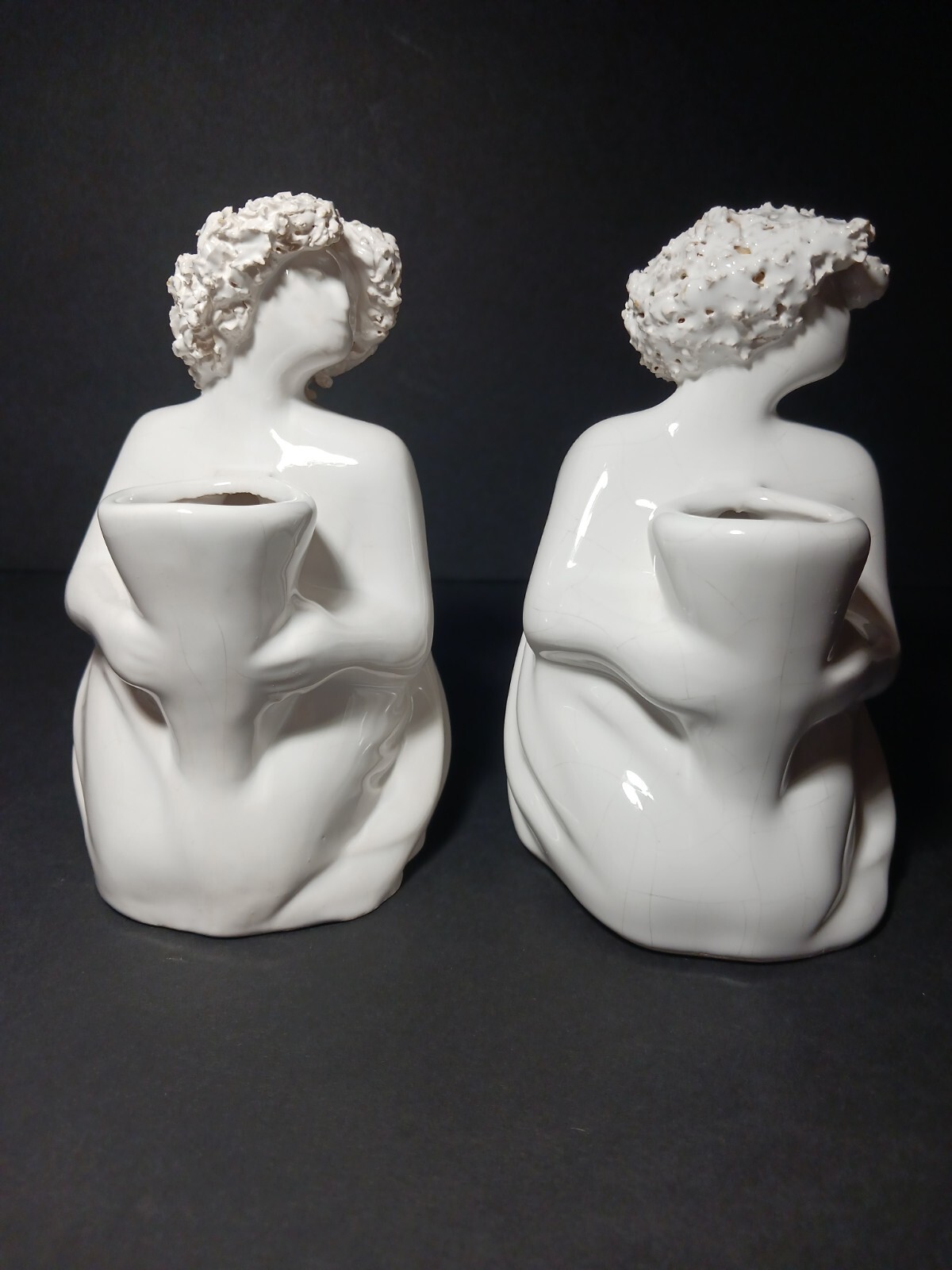 Rare Porcelain Art Sculpture Algarve Portugal Goddess (Set 2) Striking Features Rare Porcelain Art Sculpture Algarve Portugal Goddess (Set 2) Striking Features