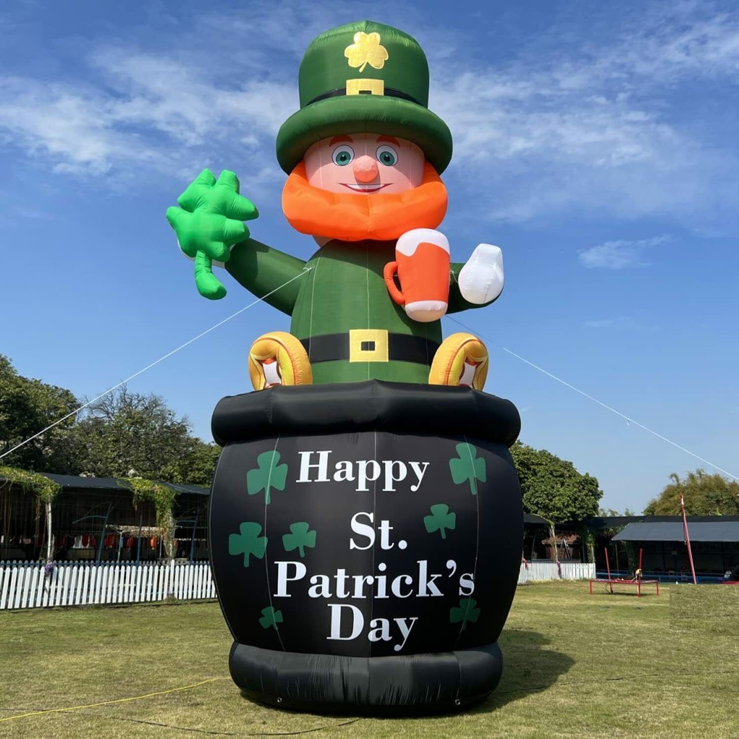 WARSUN Giant 26FT St Patricks Day Inflatables Outdoor Decorations Business Decor