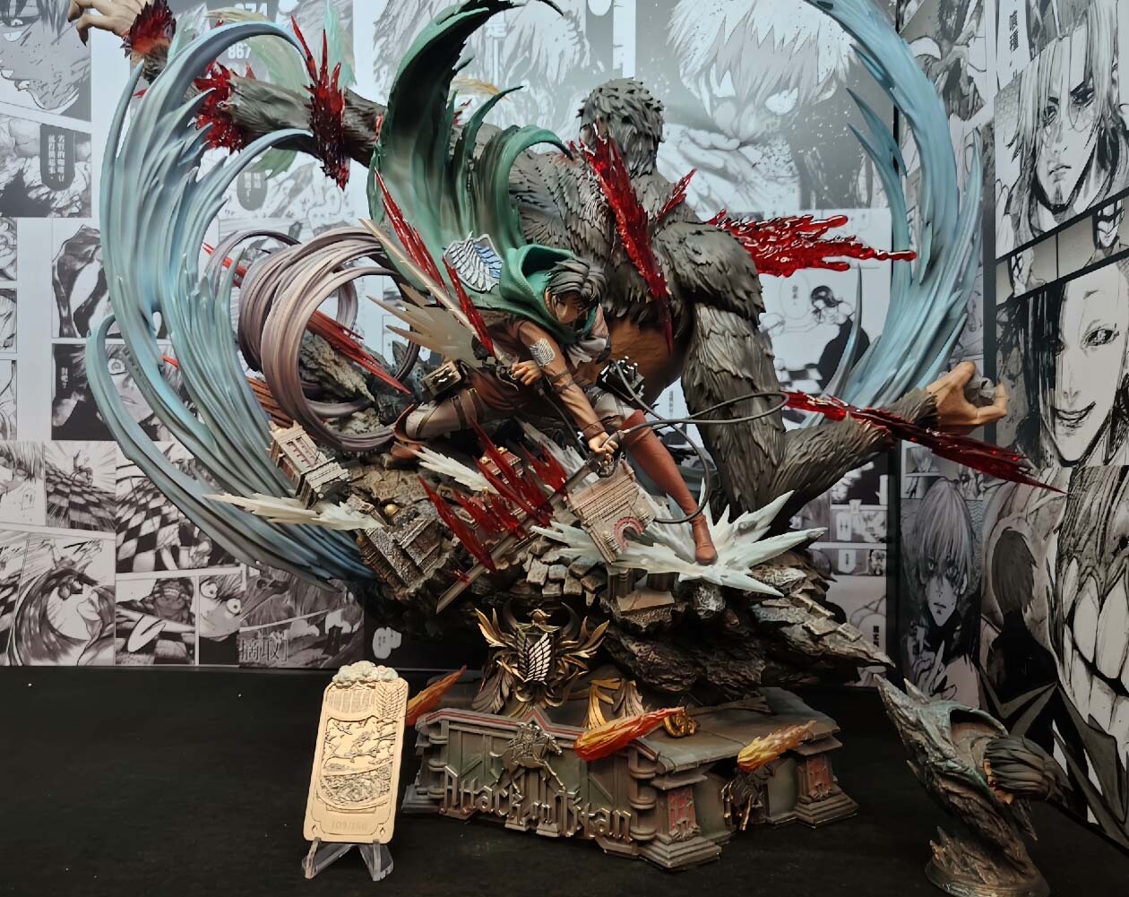 Levi Ackerman VS Zeke Jaeger Resin Hertz Studio Attack on Titan 70cm