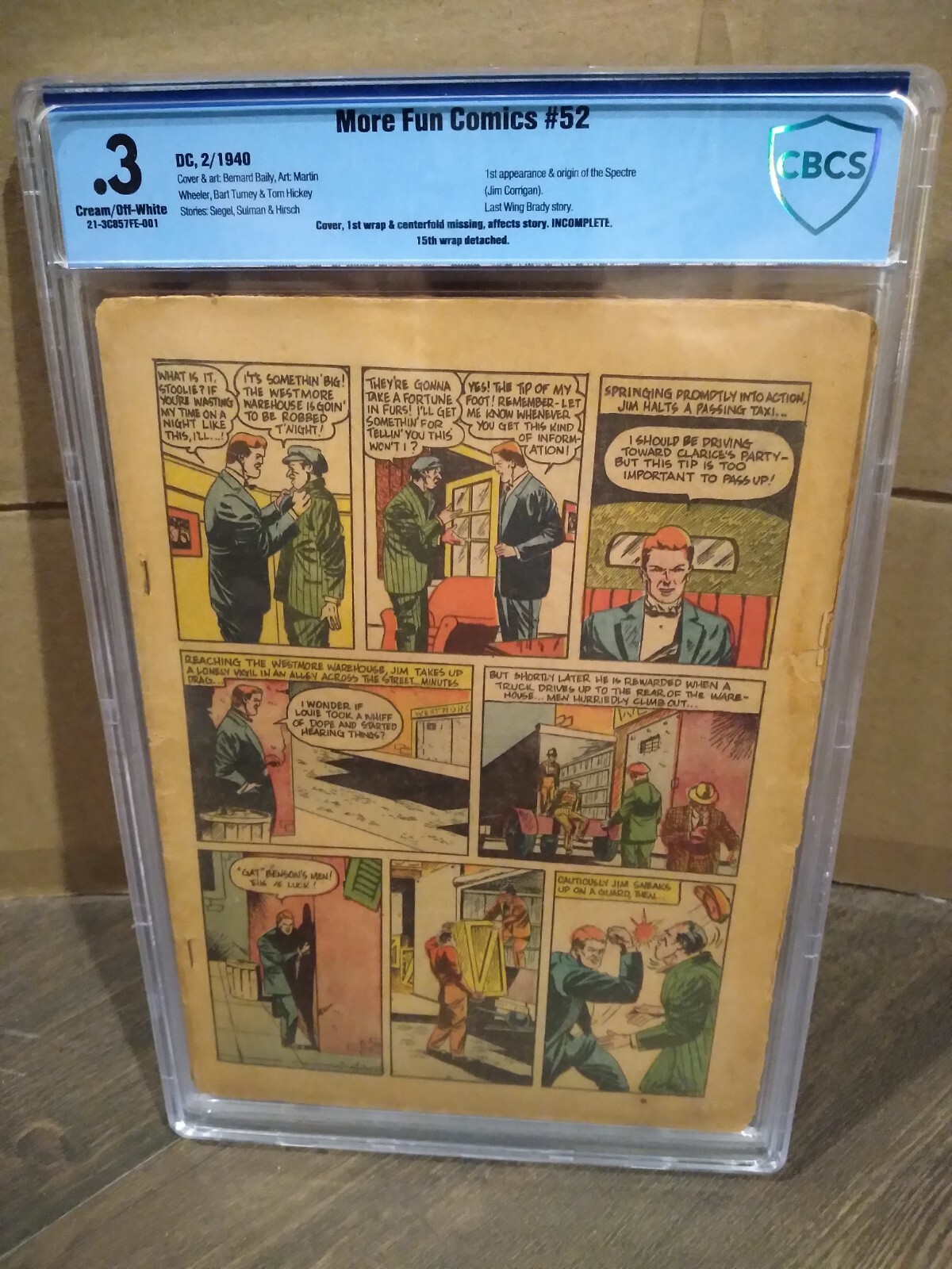 More Fun Comics 52 CBCS 0.3 (1st Appearance and Origin Of Spectre) James Gunn DC More Fun Comics 52 CBCS 0.3 (1st Appearance and Origin Of Spectre) James Gunn DC