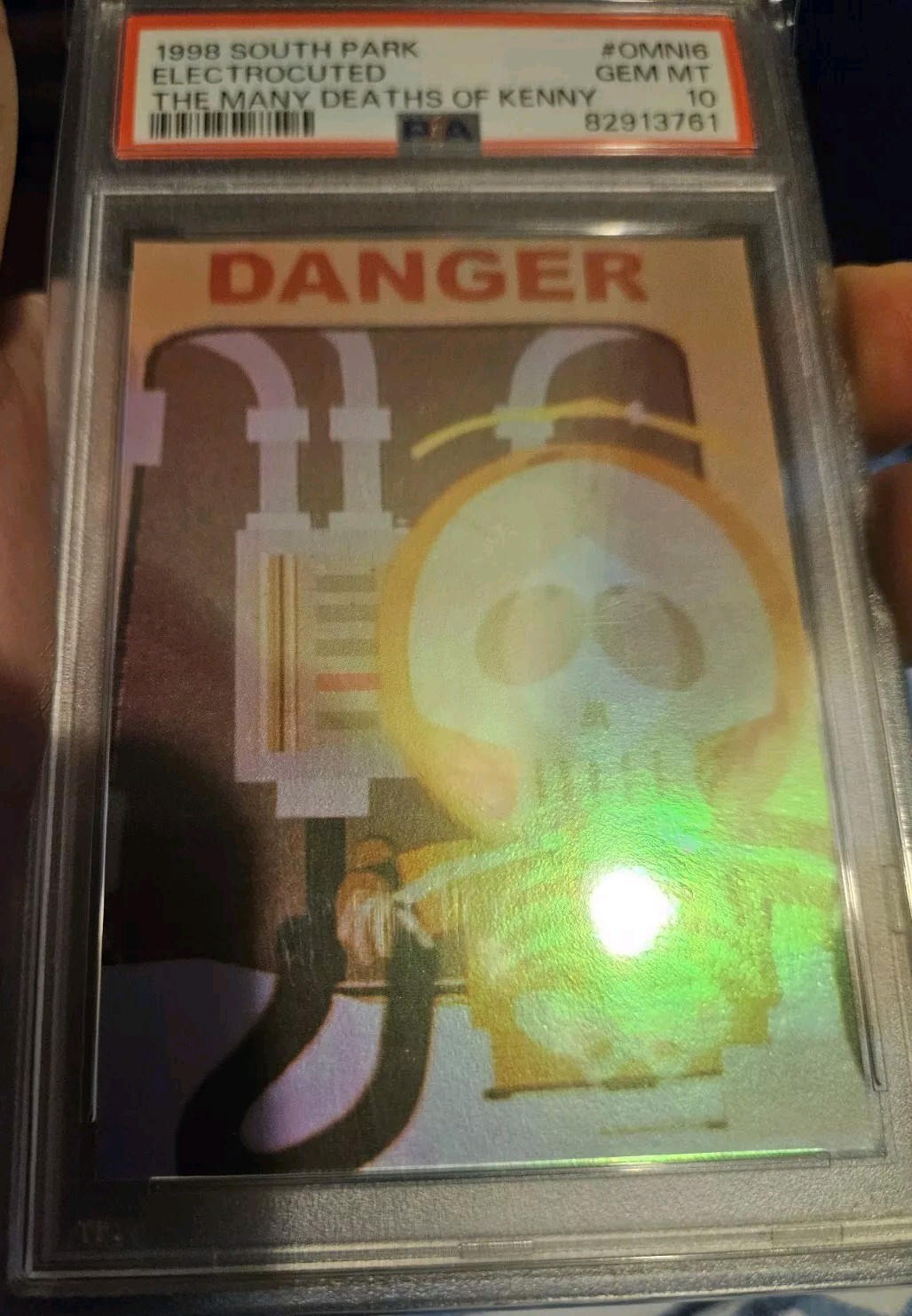 1998 SOUTH PARK #OMNI 6 ELECTROCUTED THE MANY DEATHS OF KENNY PSA 10 LOW POP GEM 1998 SOUTH PARK #OMNI 6 ELECTROCUTED THE MANY DEATHS OF KENNY PSA 10 LOW POP GEM