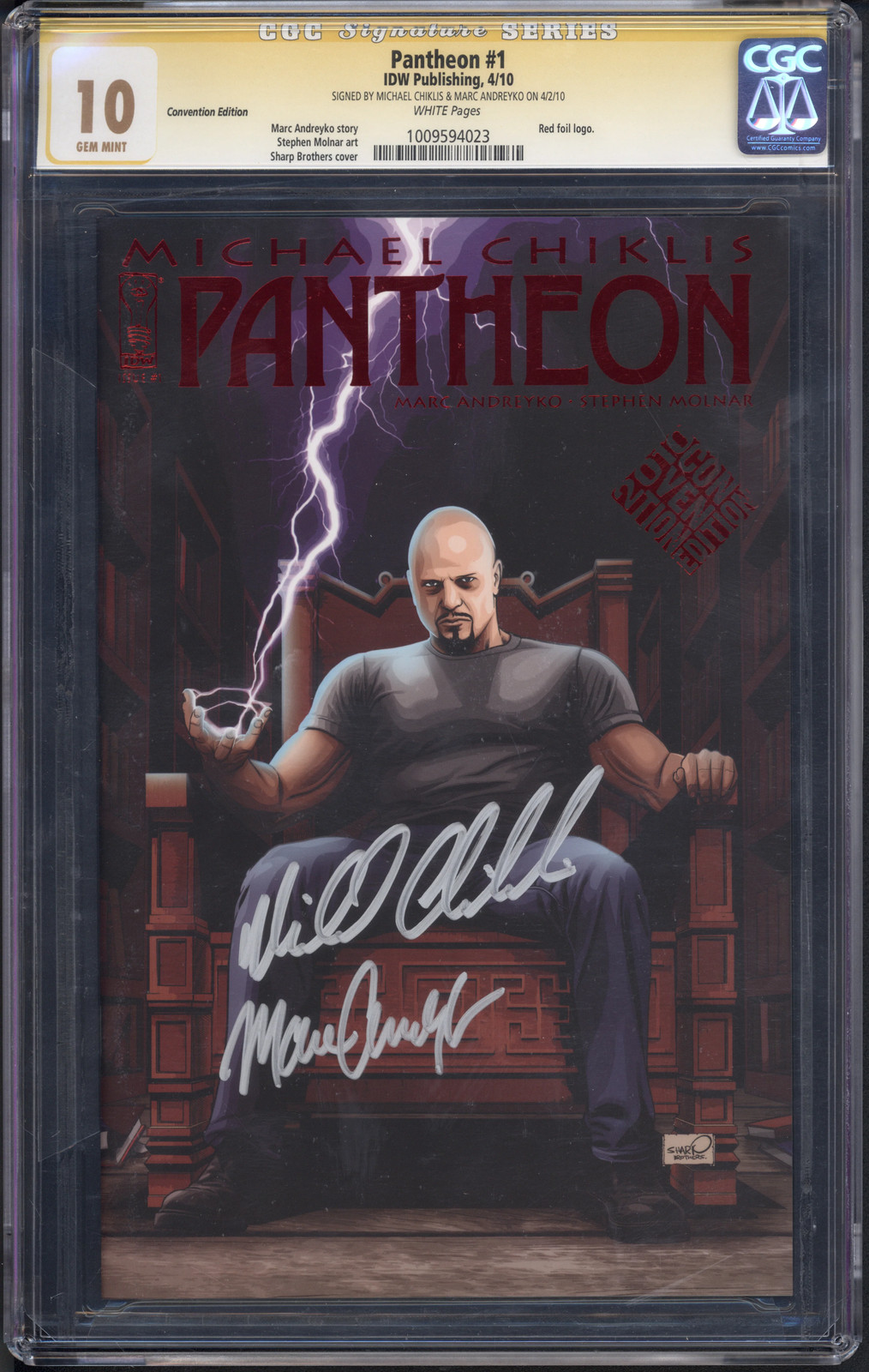 Pantheon (2010 IDW) #  1 CGC Signature Series CGC 10.0 Convention Edition Signe