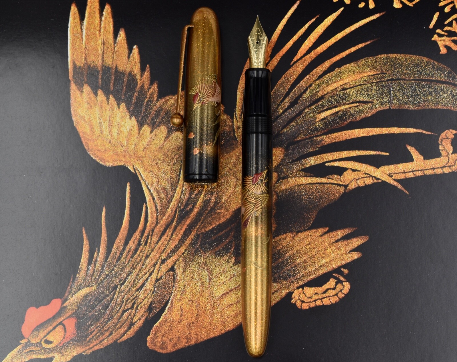 PILOT (Namiki) Fighting Cocks Yukari Maki-e Fountain Pen Kyusai Yoshida F PILOT (Namiki) Fighting Cocks Yukari Maki-e Fountain Pen Kyusai Yoshida F