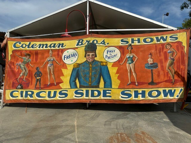 Authentic Coleman Bros. Circus Side Show Snap Wyatt Studios Banner Authentic Coleman Bros. Circus Side Show Snap Wyatt Studios Banner