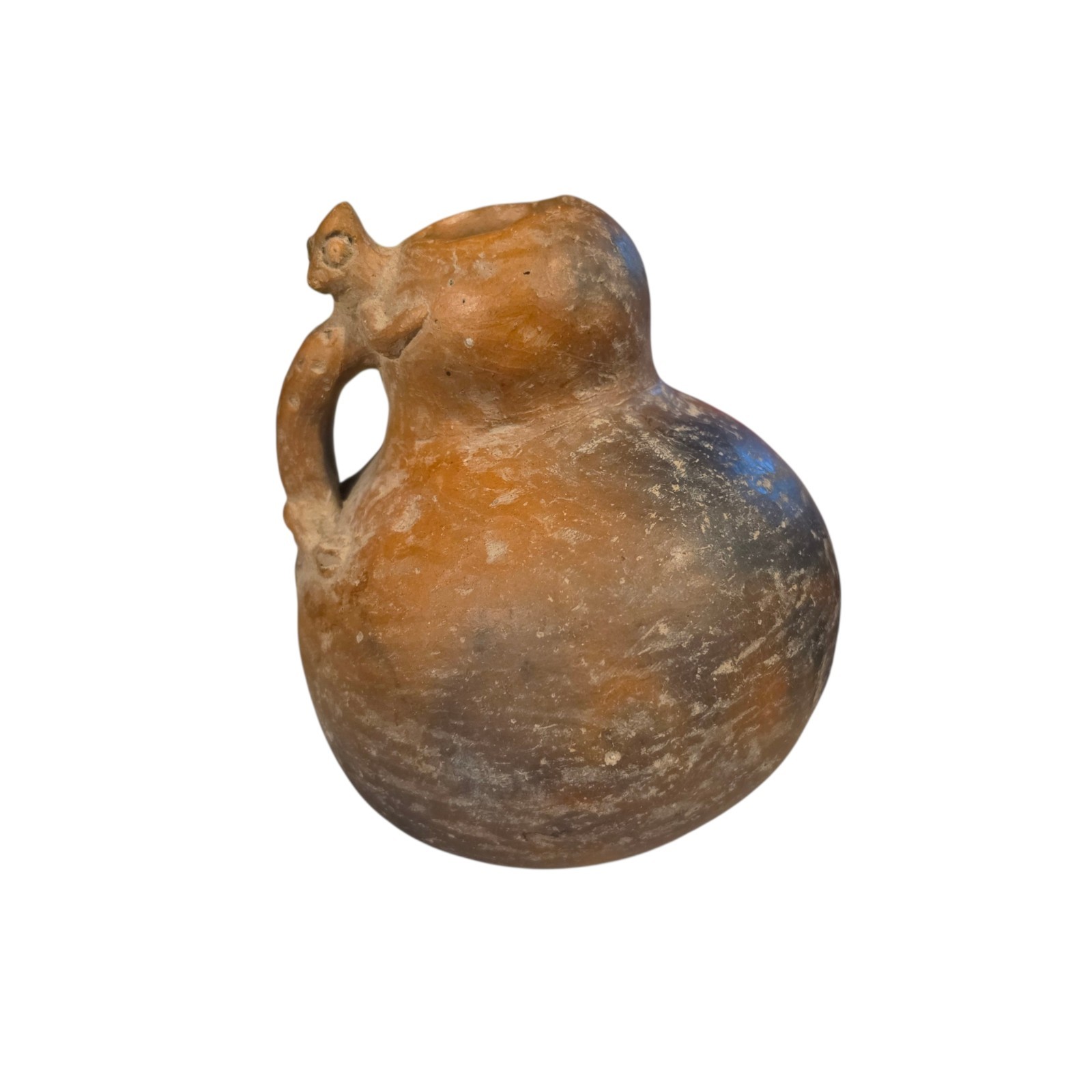 Pre-Columbian Mississippian Reptile Effigy Pottery Vessel Native American Pre-Columbian Mississippian Reptile Effigy Pottery Vessel Native American