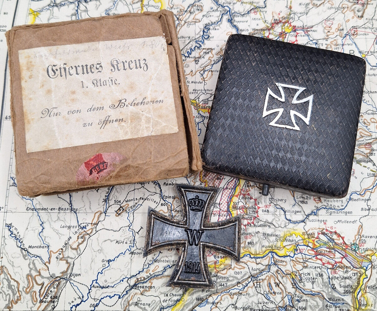Ek1 in case with shipping box / sales box Iron Cross 1914 RAR