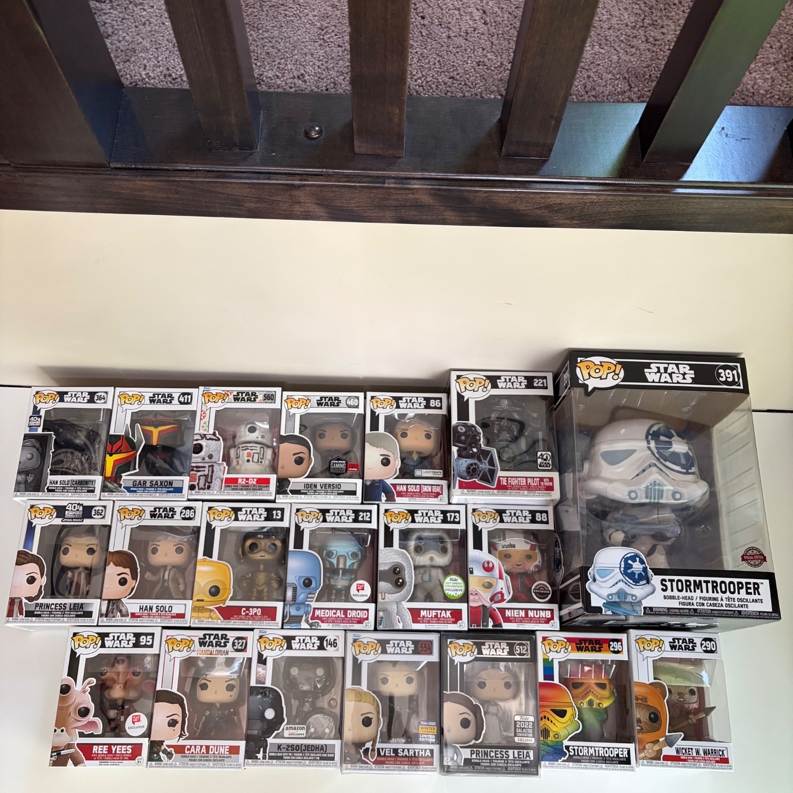 Funko Pop Star Wars Stormtrooper 391 Leia 512 Solo 86 Tie 221 C-3PO 13 R2-D2 560 Funko Pop Star Wars Stormtrooper 391 Leia 512 Solo 86 Tie 221 C-3PO 13 R2-D2 560
