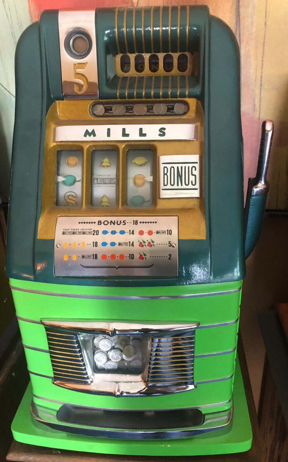 Mills Slot Machine - Nickel Bonus Machine Mills Slot Machine - Nickel Bonus Machine