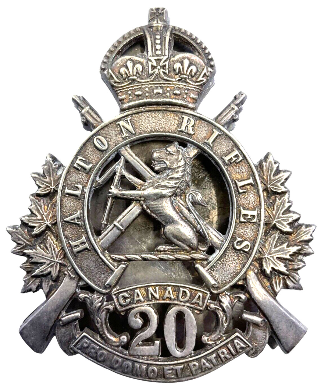 Canadian Militia 20th Halton Rifles Officers Cross Belt Plate Canadian Militia 20th Halton Rifles Officers Cross Belt Plate