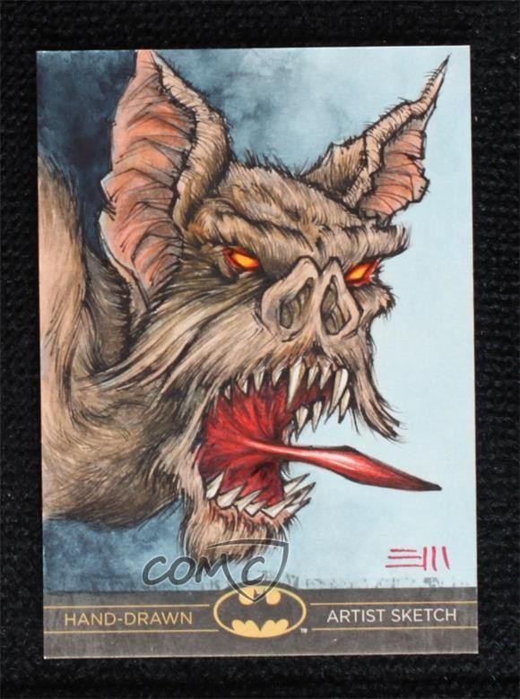 2012-13 Cryptozoic DC Batman: The Legend 1/1 Erik Maell Auto Sketch 06bg