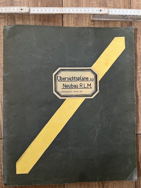 Original overview plan Reich Aviation Ministry from 1936 before WW2 unique Original overview plan Reich Aviation Ministry from 1936 before WW2 unique