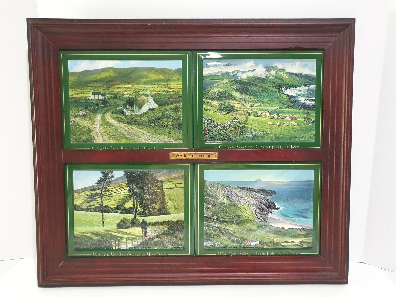 Bradford Exchange An Irish Blessing Collection - Set of 4 Plates with Frame