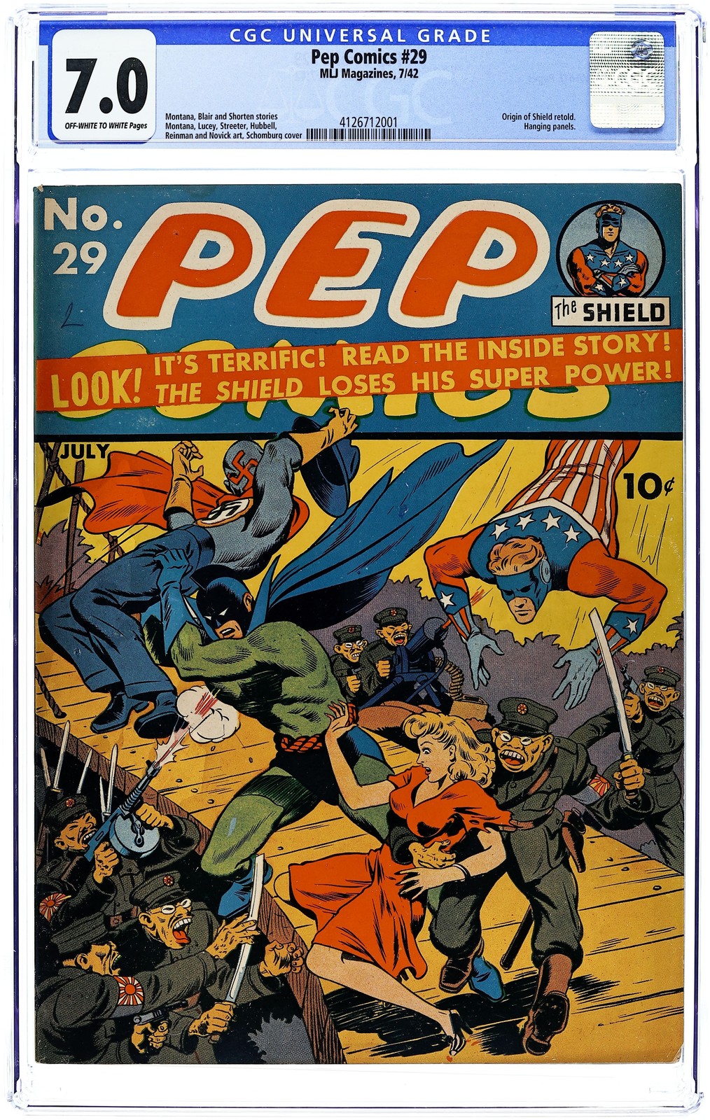 Pep Comics #29 CGC 7.0 1942 4126712001