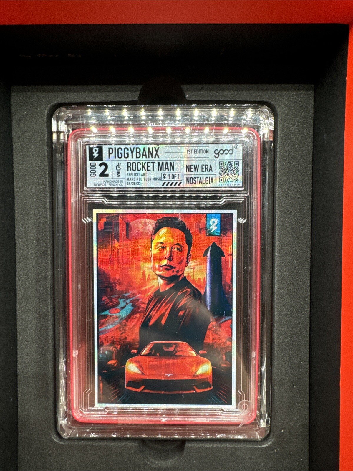 PIGGY BANX 1/1 PIGGYBANX 1ST EDITION ROCKET MAN ELON MUSK GRIDDY