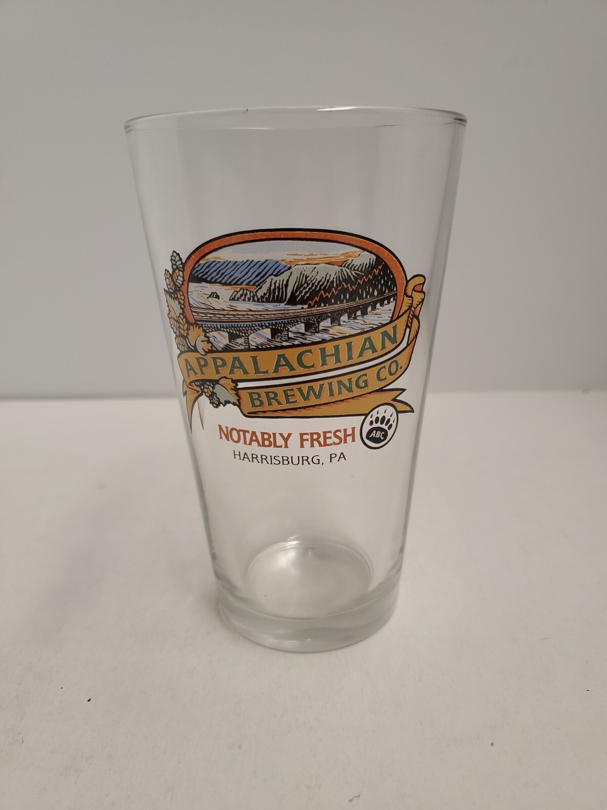 Appalachian Brewing Company  Notably Fresh Harrisburg, PA Beer Pint Glass