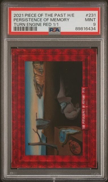 2023 PIECE OF THE PAST DALI PERSISTENCE OF MEMORY 231 TURN ENGINE RED 1/1 PSA 9 2023 PIECE OF THE PAST DALI PERSISTENCE OF MEMORY 231 TURN ENGINE RED 1/1 PSA 9