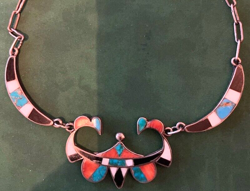 Best Unique Zuni Necklace attr. Frank Vacit Hand Made Mosaic Inlay 1940s 17 Best Unique Zuni Necklace attr. Frank Vacit Hand Made Mosaic Inlay 1940s 17