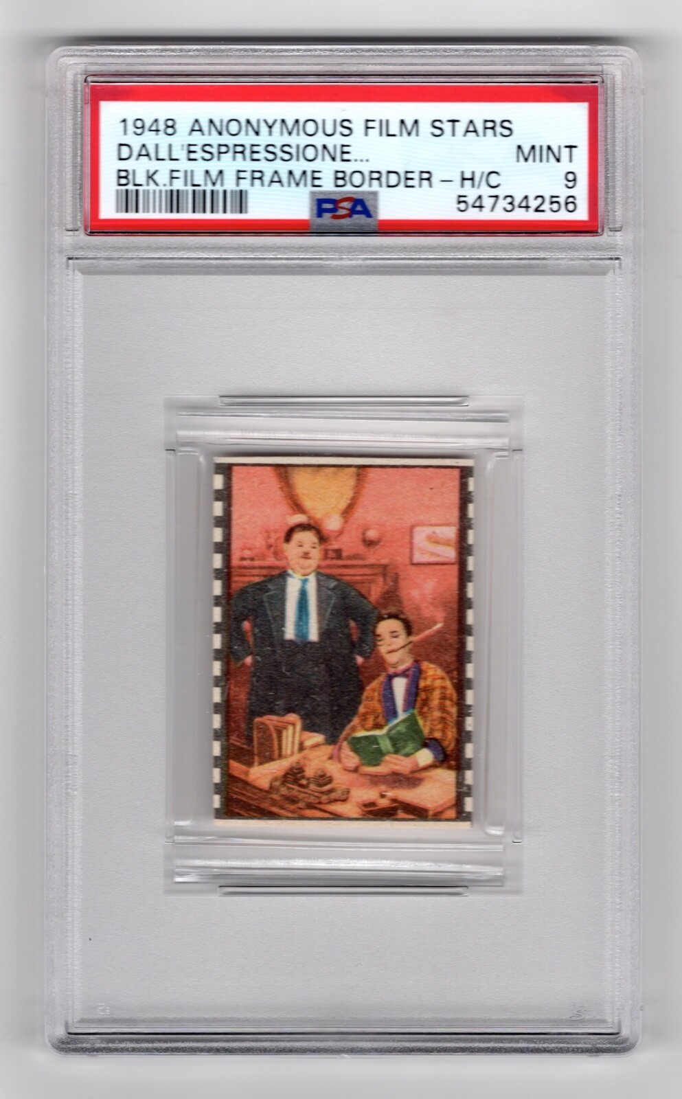 PSA 9 LAUREL & HARDY 1948 Anonymous Card (Desk) THE HIGHEST EVER GRADED 1/1 PSA 9 LAUREL & HARDY 1948 Anonymous Card (Desk) THE HIGHEST EVER GRADED 1/1