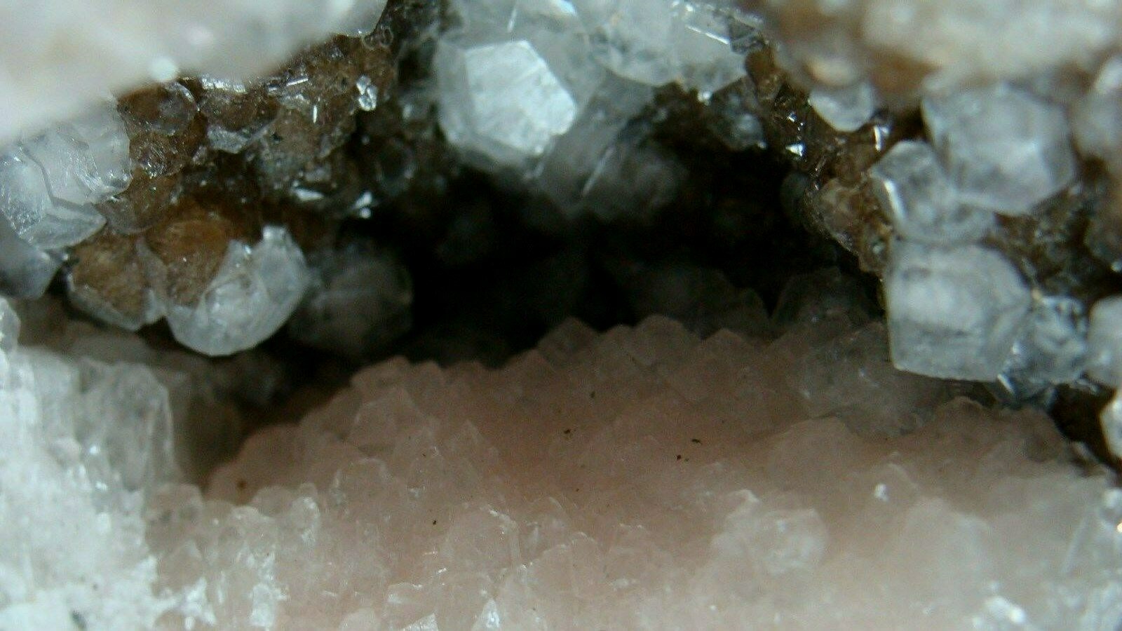Fabulous Rare Keokuk Geode Brown, and Clear Calcite with Pink Calcite #D31 Fabulous Rare Keokuk Geode Brown, and Clear Calcite with Pink Calcite #D31