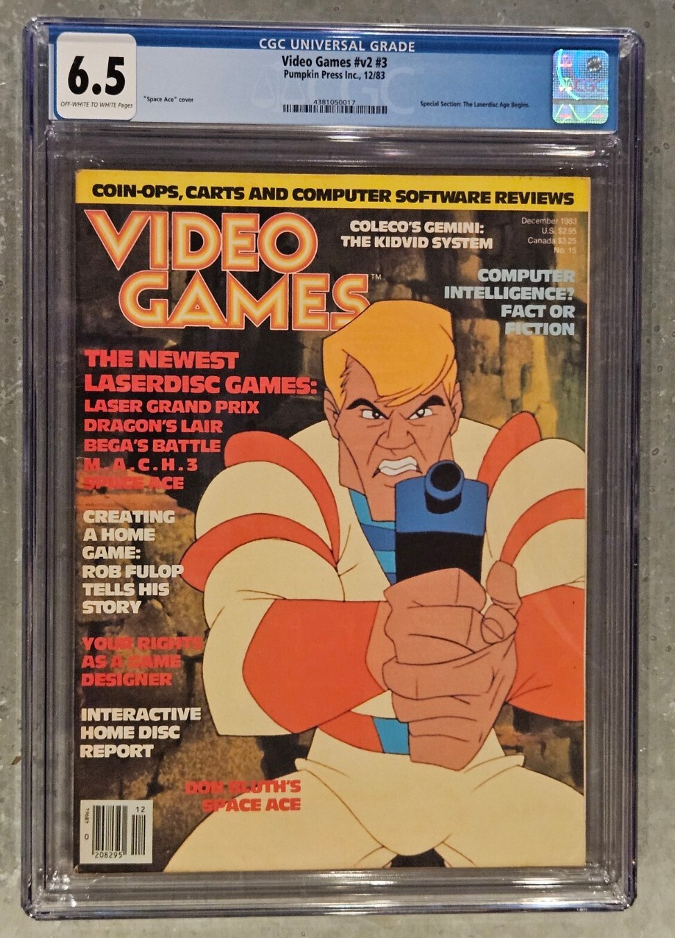 Ultra Rare 1983 SPACE ACE - Video Games Magazine - CGC 6.5 Month of Ltd Release Ultra Rare 1983 SPACE ACE - Video Games Magazine - CGC 6.5 Month of Ltd Release