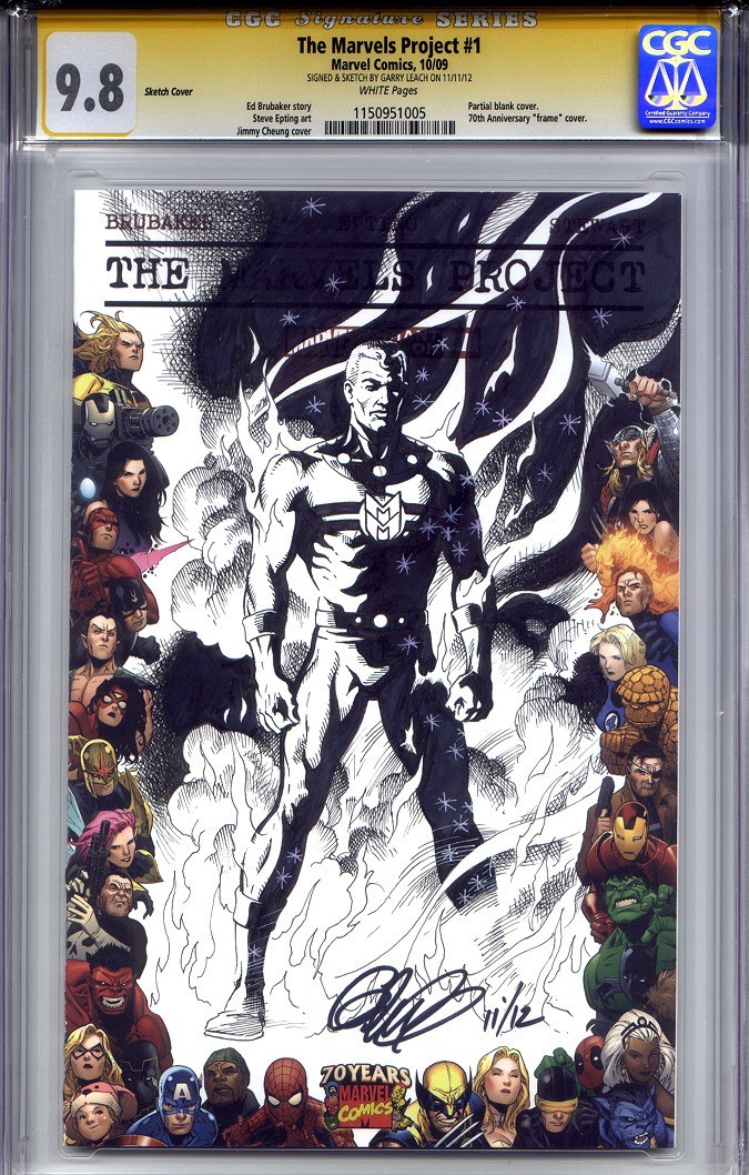 MARVELS PROJECT #1 CGC 9.8 SS GARRY LEACH (Miracleman #1 cover recreation)